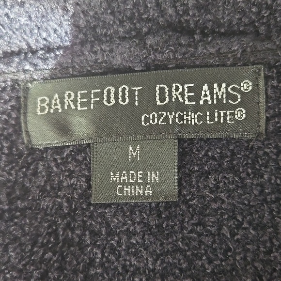 Barefoot Dreams Black Open-Front Knit Cardigan - Picture 6 of 7